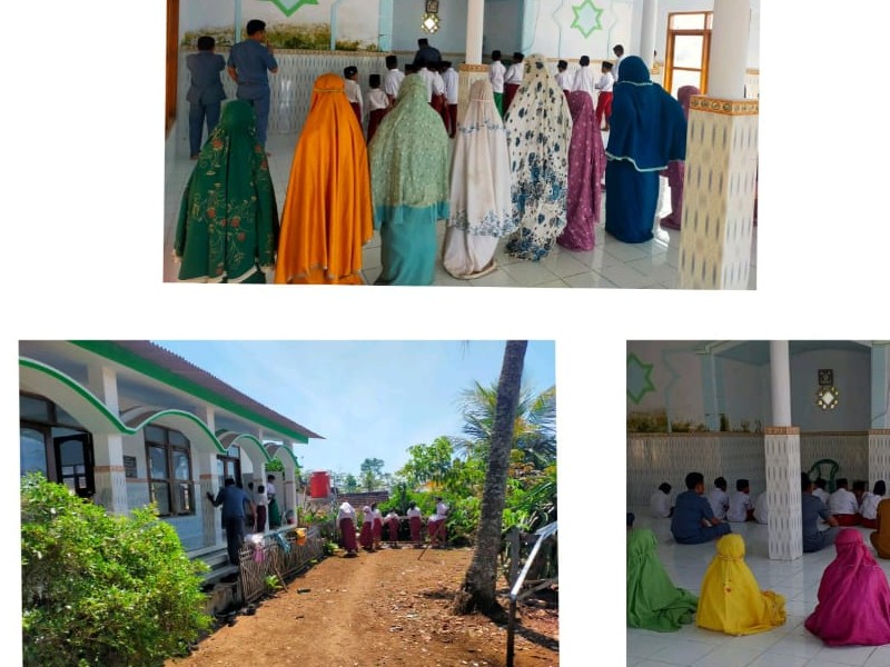 Sholat Dzhuhur Bejamaah Di Masjid Lingkungan Sekolah